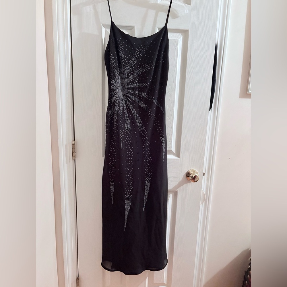Dollcake Black Maxi Dress with Silver Starburst